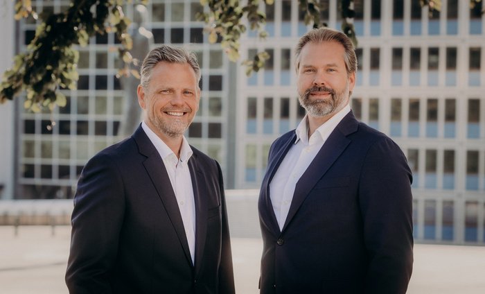Administrerende direktør Erik Jensen og Kjell-Thorsten Ingeberg som ny fagsjef for digitale rådgivningsløsninger.