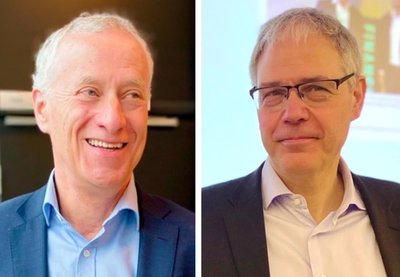 Direktør i Kredinor, Rolf Eek-Johansen og Finanstilsynsdirektør Per Mathis Kongsrud.